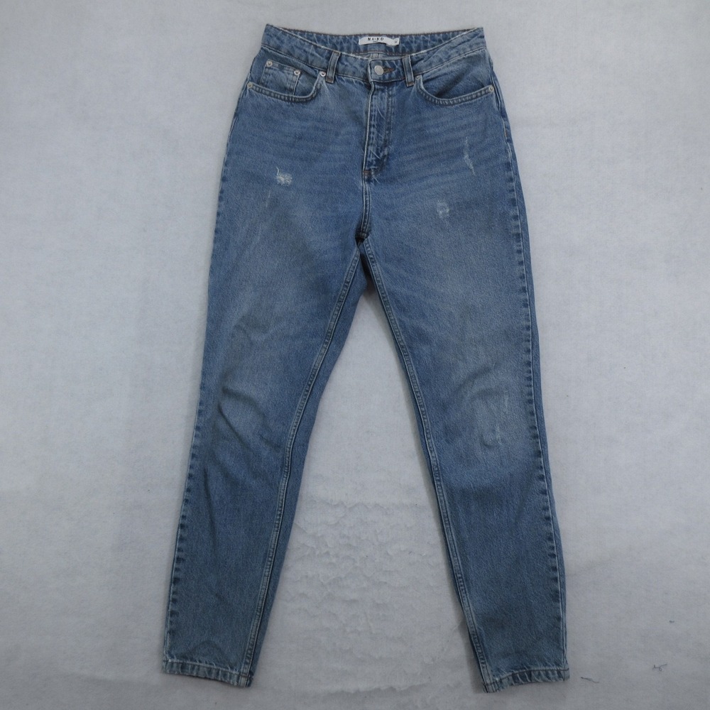 NA-KD Women's Jeans Size 36 Slim High Waist Blue